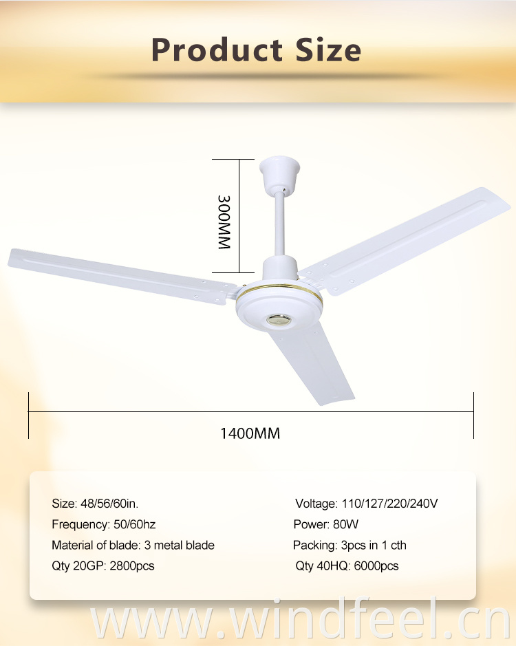 48/50/60inch Household Useful Electrical Ceiling Fan